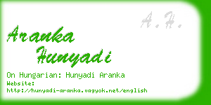 aranka hunyadi business card